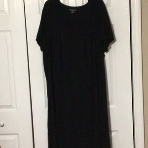 Black T-shirt Casual Dress 3X